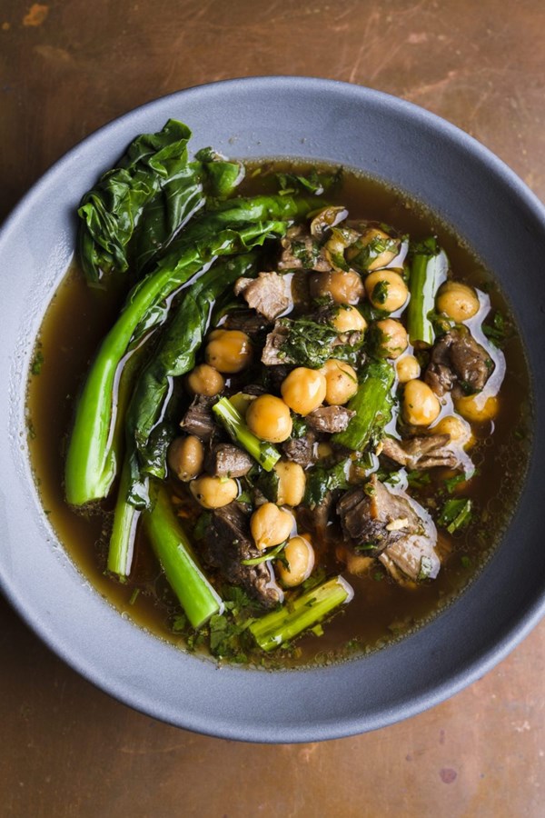 Chinese beef stew with chickpeas and star anise