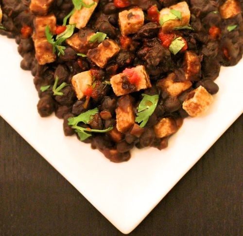 Chinese black beans with tofu
