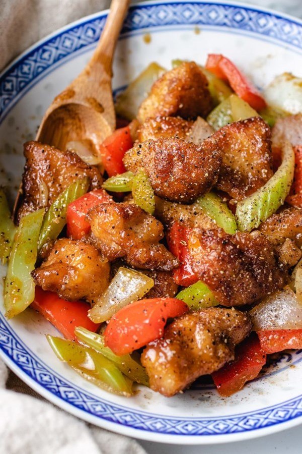 Chinese black pepper chicken (黑椒鸡丁)