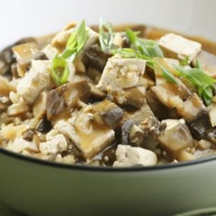 Chinese braised mushrooms & tofu