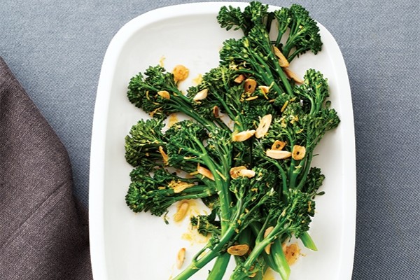 Chinese broccoli amandine