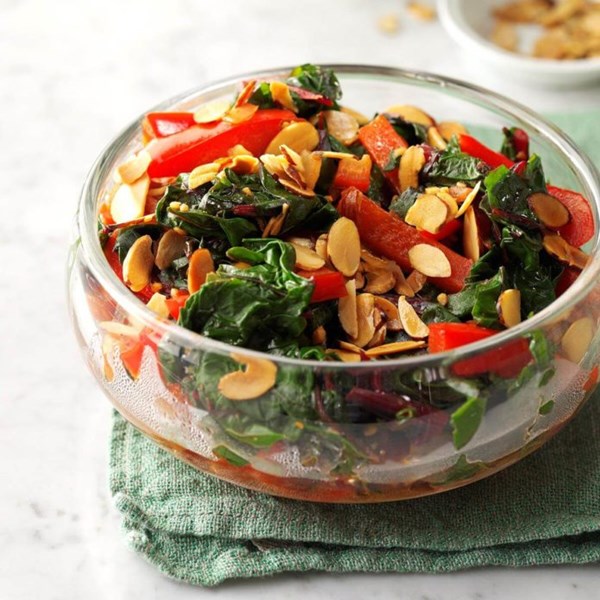 Chinese chard with almonds