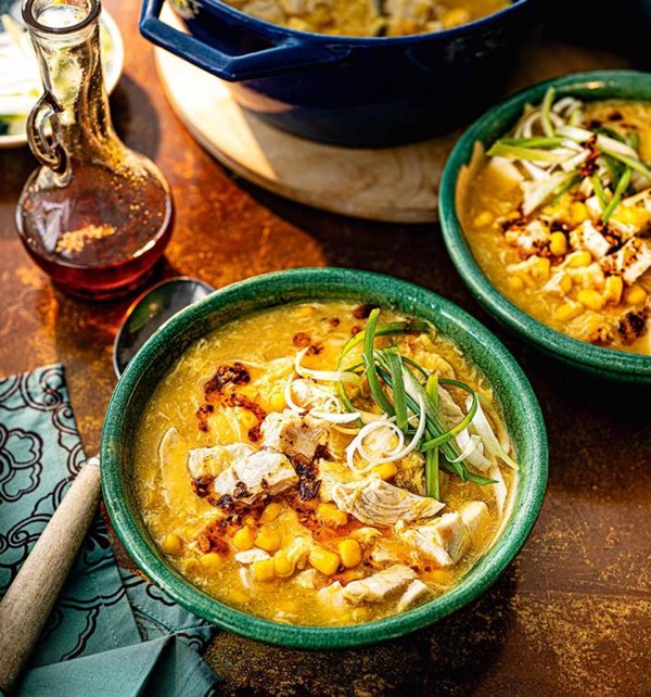 Chinese chicken and corn soup