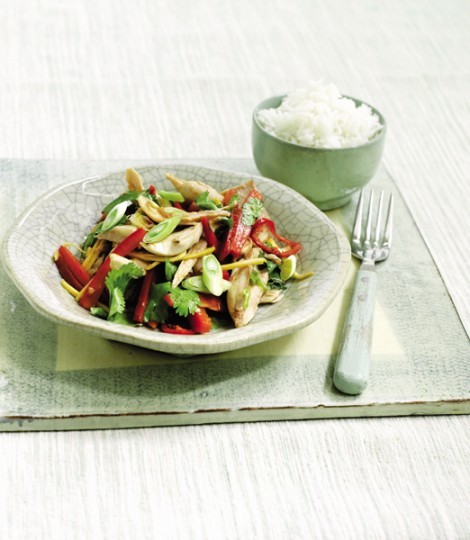 Chinese chicken and spring onion salad