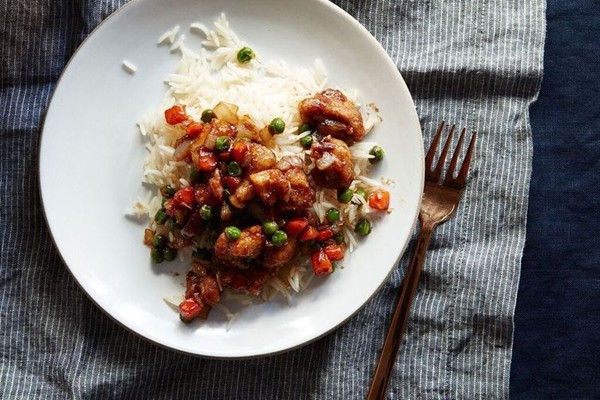 Chinese chicken with black pepper sauce