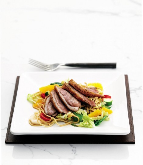 Chinese duck, orange and noodle salad
