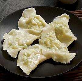 Chinese egg and scallion dumplings (Jiao zi 3)