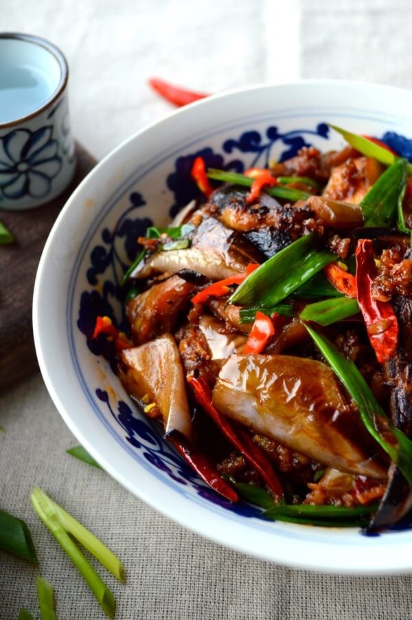 Chinese eggplant with garlic sauce