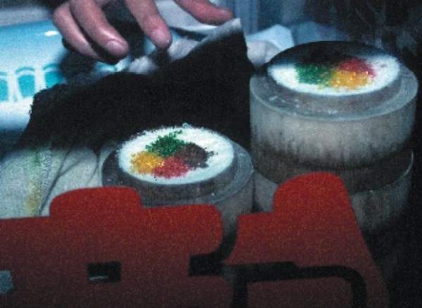 Chinese eight jewel coconut rice pudding with orange zest & rose water