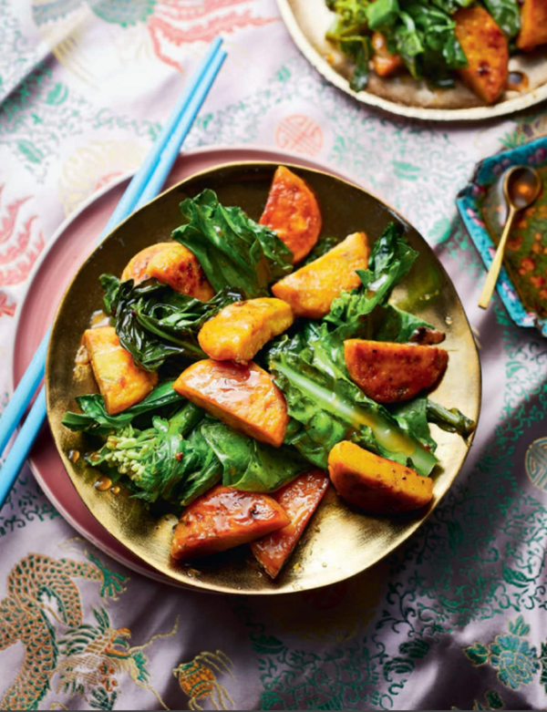 Chinese fish cakes & broccoli