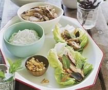 Chinese grilled chicken and Bibb lettuce "wraps"