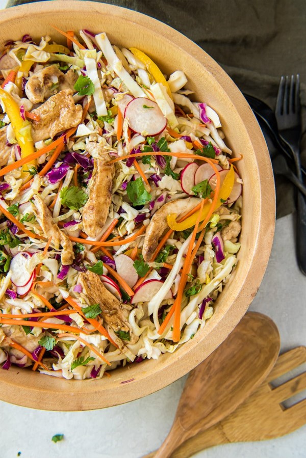 Chinese grilled chicken salad