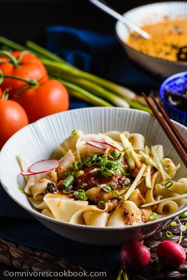 Chinese hot sauce noodles (Biang biang noodles)