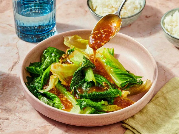 Chinese lettuce with oyster sauce