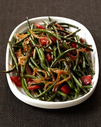 Chinese long beans with cracked black pepper
