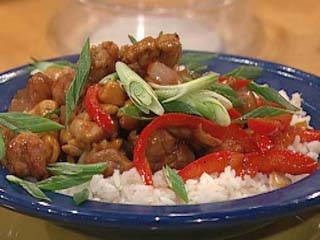 Chinese orange-barbecue cashew chicken