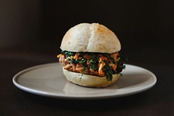 Chinese pulled pork sandwiches