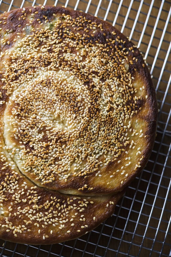 Chinese sesame-scallion bread