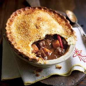 Chinese spiced beef pie