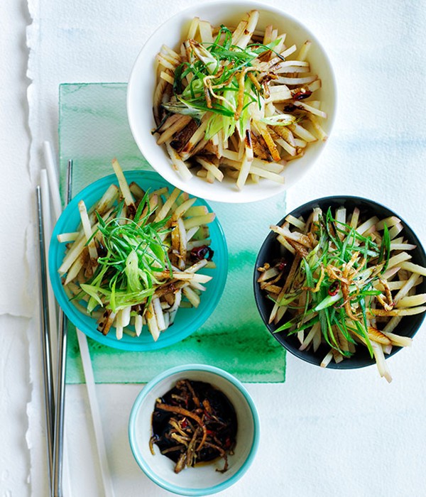 Chinese-style potato salad with ginger, chilli and spring onion