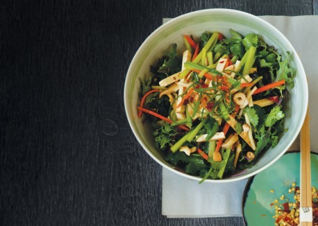 Chinese-style shredded vegetable and tofu salad