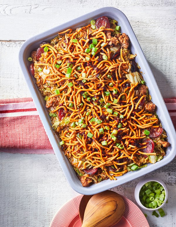 Chinese take-out chili crisp casserole