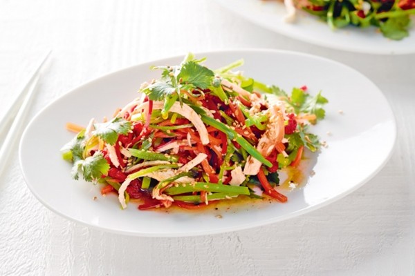 Chinese white-cut chicken salad