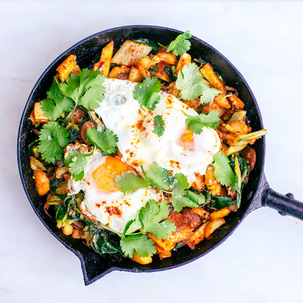 Chip and chorizo hash