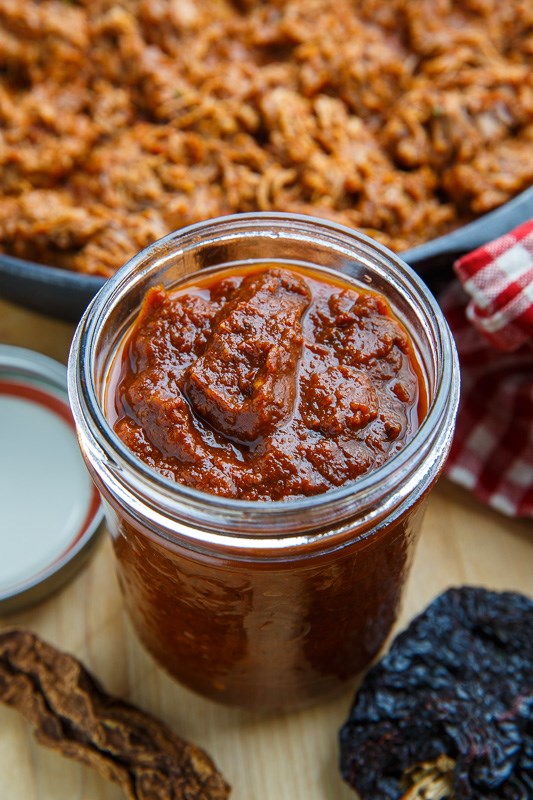 Chipotle and ancho cocoa enchilada sauce