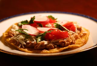 Chipotle bean tostadas
