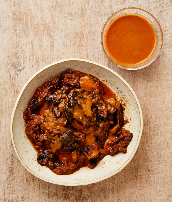 Chipotle braised mushrooms