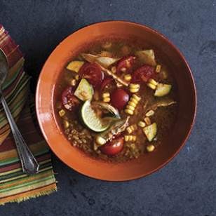 Chipotle chicken & vegetable soup