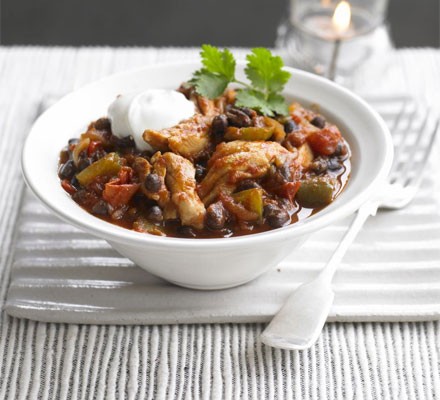Chipotle chicken and black bean chilli