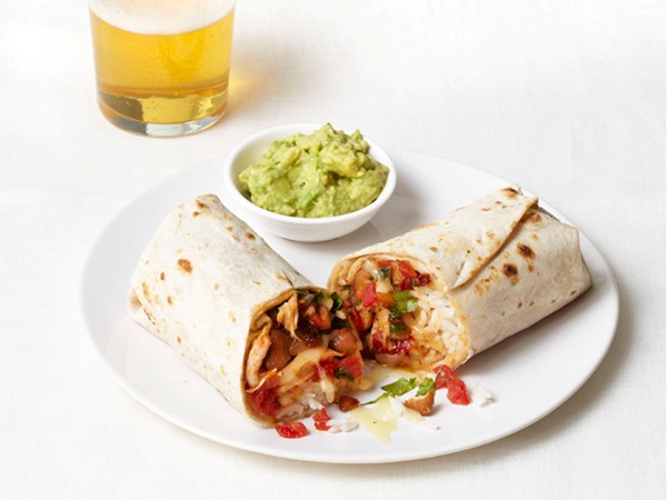 Chipotle chicken burritos