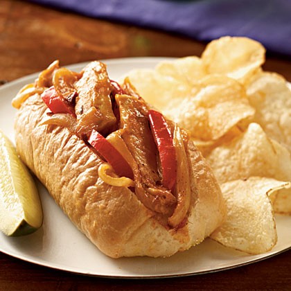 Chipotle chicken cheesesteaks
