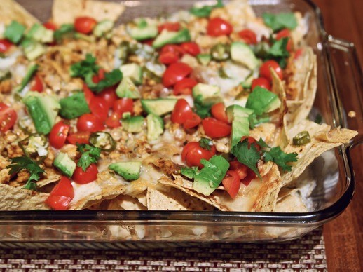 Chipotle chicken nachos
