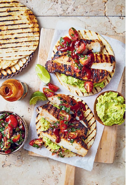 Chipotle chicken tacos
