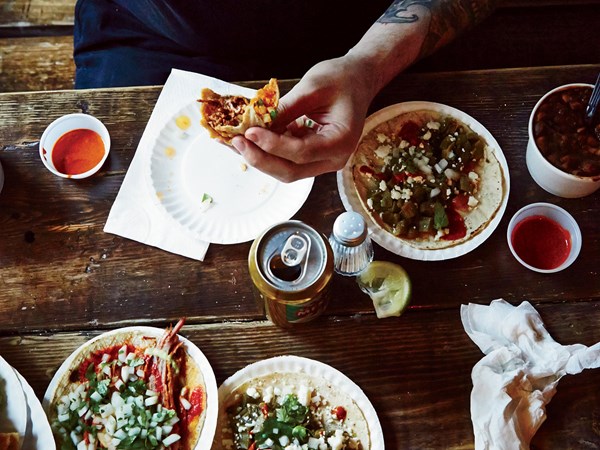 Chipotle chicken tacos [Alex Stupak]