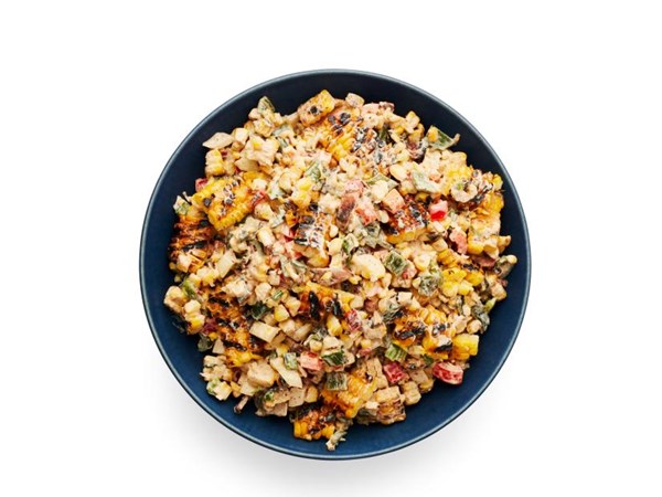 Chipotle corn salad with grilled bacon