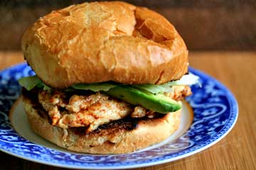 Chipotle grilled chicken with avocado sandwich