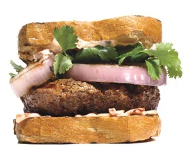 Chipotle mayo and grilled onion burgers
