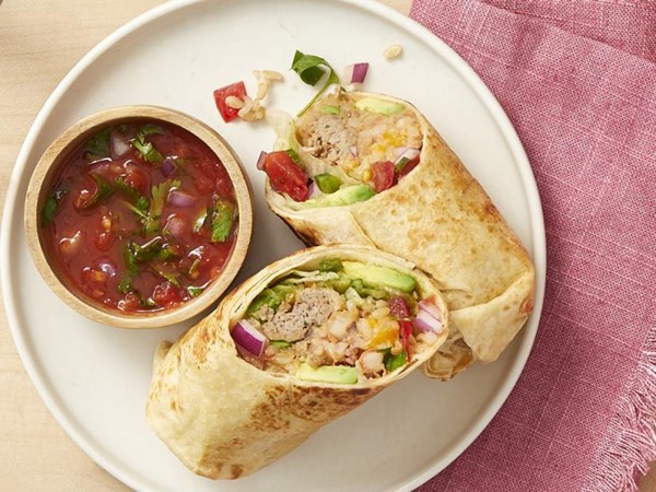 Chipotle meatball burritos 