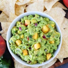 Chipotle peach guacamole