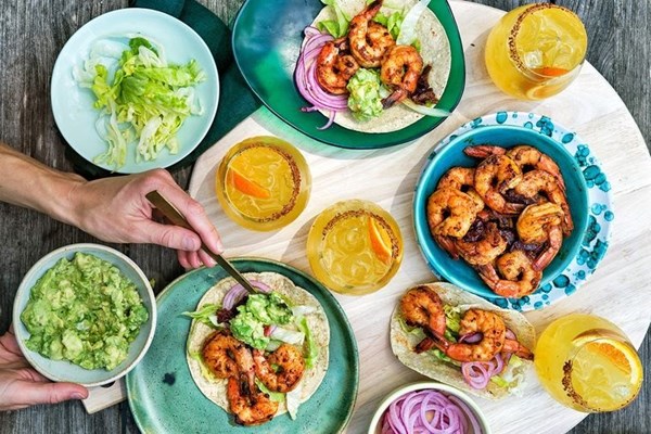 Chipotle prawn tacos 