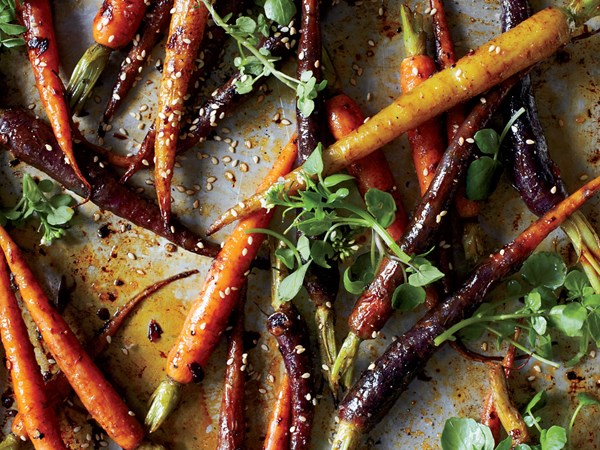 Chipotle-roasted baby carrots [Alex Stupak]