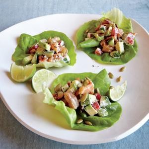 Chipotle shrimp lettuce wraps