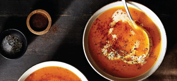 Chipotle-spiced butternut squash soup