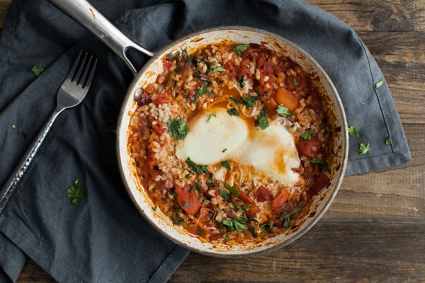 Chipotle tomato egg skillet
