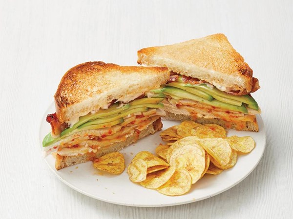 Chipotle turkey sandwiches with bacon and avocado