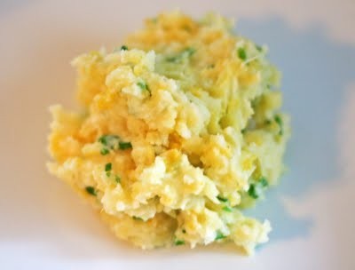 Chive & garlic potato cauliflower mash